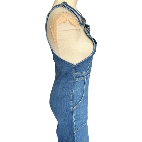 Mother Superior High-Waisted Twister Overall Sneak Punch Buggy Blue Denim Small - Picture 8 of 15